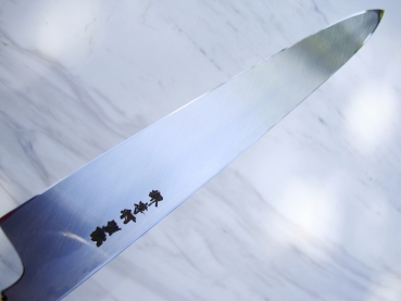 Shirogami 2 Spiegel Shobu 27 cm - handgeschmiedet und -signiertes Meisterst�ck