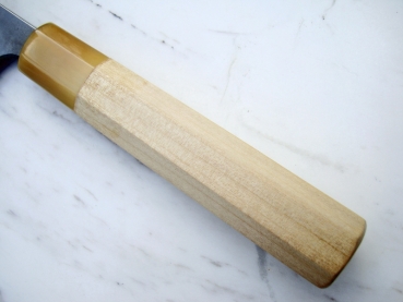 AZAI Aogami-Super Suminagashi Gyuto 22 cm, handgeschmiedet und -signiert, nicht rostfrei