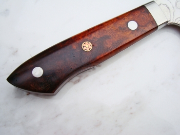 AZAI R2 Santoku Damastmesser 18 cm Klinge, Griff W�steneinsenholz, handgeschmiedet
