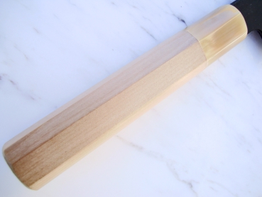 AOKI Shirogami 2 Warikomi Kurouchi Santoku 19,5 cm - handsigniertes Meisterst�ck