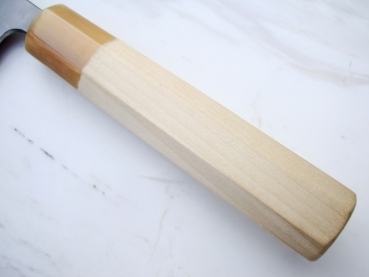 AZAI Aogami-Super Suminagashi Santoku 16,5 cm, handgeschmiedet und -signiert, nicht rostfrei