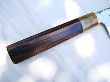 AOKI Shirogami 2 Warikomi Gyuto Spiegel 24 cm - handgeschmiedet und -signiertes Meisterst�ck