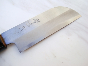 AOKI Tachitogi Kawamuki, beidseitige 9 cm Klinge, handgeschmiedet und -signiert, nicht rostfrei