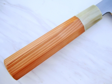 Aoki Shirogami 2 Warikomi Wa Santoku 21 cm Ichii handgeschmiedet und -signiert - nicht rostfrei