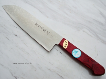 AZAI VG10 Schmiede Santoku Suminagashi Damastmesser 16 cm, 33 Lagen