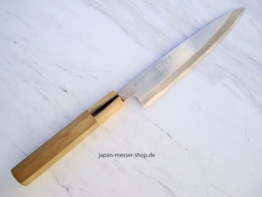 HEIJI Schmiede Aogami 1 Mini Yanagi, 15 cm Klinge mit Honbazuke, handgeschmiedet und -signiert, nicht rostfrei
