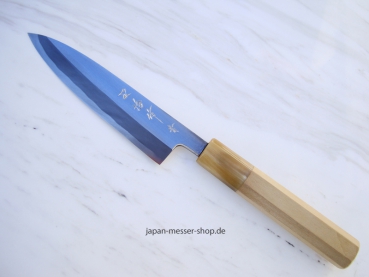 HEIJI Schmiede Aogami 1 Mini Yanagi, 12,5 cm Klinge mit Honbazuke f�r Linksh�nder, handgeschmiedet und -signiert, nicht rostfrei