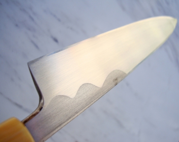 HEIJI Schmiede Aogami 1 Mini Yanagi, 15 cm Klinge mit Honbazuke, handgeschmiedet und -signiert, nicht rostfrei