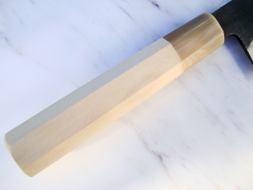 Tokujho Shirogami 2 Warikomi Kurouchi Nakiri 18 cm handgeschmiedet