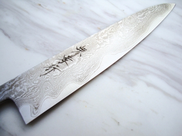 AOKI Gingami 3 Ichii Exklusiv Suminagashi Petty, 15 cm Klinge, handgeschmiedet und -signiert