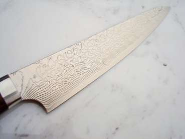 AZAI R2 Petty Damastmesser 16 cm Klinge, Griff W�steneinsenholz, handgeschmiedet