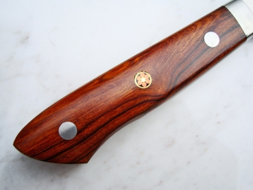 AZAI R2 Santoku Damastmesser 16,5 cm Klinge, Griff W�steneinsenholz, handgeschmiedet