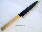 AOKI Shirogami 2 Warikomi Kurouchi Santoku 19,5 cm - handsigniertes Meisterst�ck