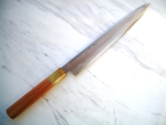AOKI Gingami 3 Ichii Exklusiv Sujihiki, 24 cm Klinge, handgeschmiedet und - signiert