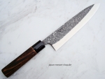 Yoshikane Raiun Damast Gyuto 21 cm, handgeschmiedet und -signiert