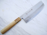 AOKI Gingami 3 Suminagashi Ho Exklusiv Nakiri, 18 cm Klinge, handgeschmiedet und -signiert