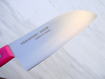 TAKAYUKI Kid's Mini-Santoku für Kinder, 12 cm Klinge, rostfrei