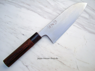 Wakui Shirogami 2 Suminagashi Warikomi Santoku 18 cm nicht rostfrei