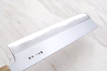 Tokujho Shirogami 2 Warikomi Nakiri 21 cm handgeschmiedet und signiert