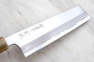 Tokujho Shirogami 2 Warikomi Nakiri 21 cm handgeschmiedet und signiert