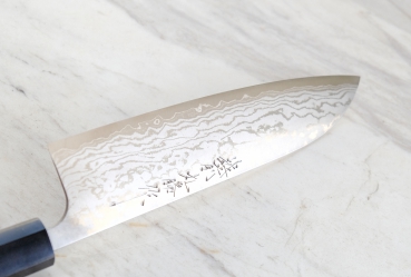 AZAI VG10 Wa Santoku Damastmesser 18 cm, 49 Lagen, rostfrei.