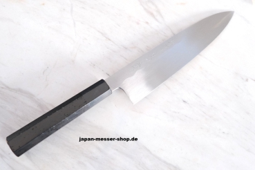 AOKI Shirogami 2 Mizuyaki Honyaki Wa Gyuto 22,5 cm - handgeschmiedet und -signiertes Meisterstück