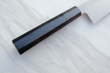 AOKI Shirogami 2 Mizuyaki Honyaki Wa Gyuto 22,5 cm - handgeschmiedet und -signiertes Meisterstück