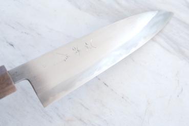 HEIJI Schmiede Gyuto 18 cm Klinge mit Honbazuke, handgeschmiedet und -signiert, rostfrei