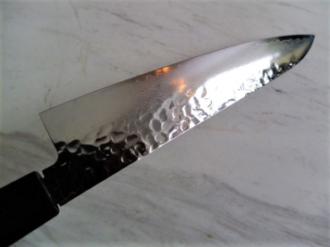 AOKI Sakai Takayuki VG10 Suminagashi Tsuchime Wa Gyuto, 21 cm Klingenlänge, rostfrei, Griff jap. Zelkove