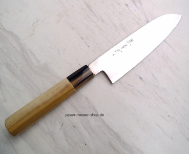 AOKI Gingami 3 Ho Exklusiv Santoku, 18 cm Klinge, handgeschmiedet und -signiert -