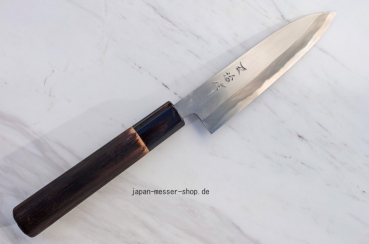 HEIJI Schmiede Atsuraeko Migaki Petty, 15 cm Klinge mit Honbazuke, handgeschmiedet und - signiert, nicht rostfrei