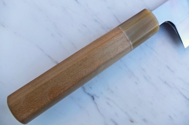 AOKI Shirogami 2 Spiegel Kamagata Usuba -Form 19,5 cm, Meisterstück, handgeschmiedet und -signiert