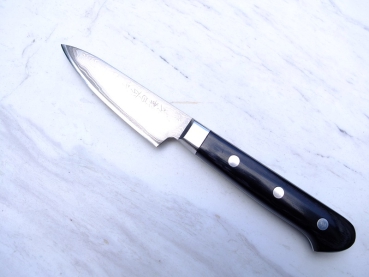 Sakon Shiraume SKD11 Damastmesser Petty 8 cm, rostfrei