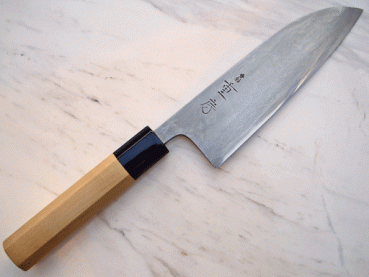 Shigefusa Kitaegi Santoku, 18 cm Klinge, nicht rostfrei