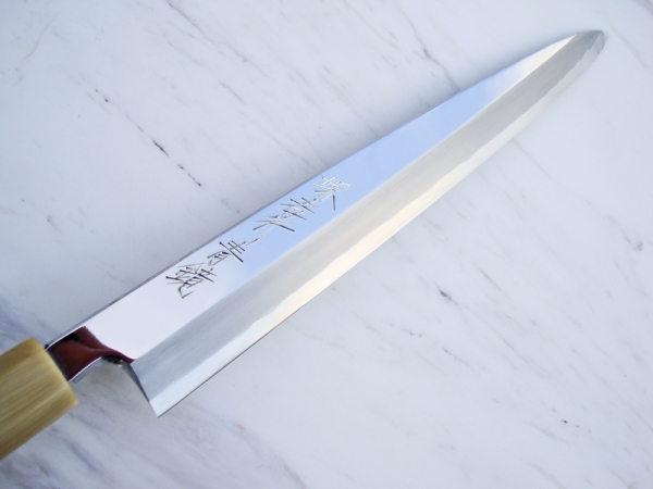 Aogami  Spiegel Shobu 27 cm - handsigniertes Meisterstück ! Reserve Stück