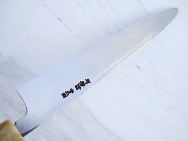 Aogami  Spiegel Shobu 27 cm - handsigniertes Meisterstück ! Reserve Stück