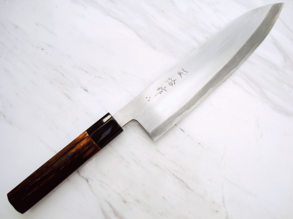 HEIJI Schmiede Gyuto 21 cm Klinge mit Honbazuke, handgeschmiedet und -signiert, rostfrei