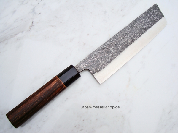 Yoshikane Raiun Damast Nakiri, 17 cm, handgeschmiedet und -signiert