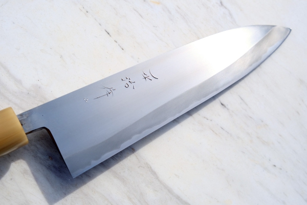 HEIJI Schmiede Gyuto 24 cm Klinge mit Honbazuke, handgeschmiedet und -signiert, rostfrei