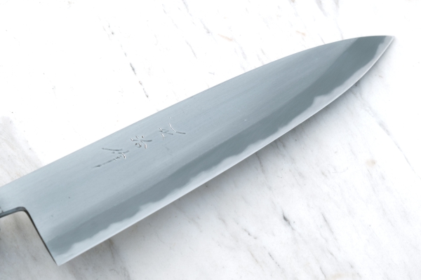 HEIJI Schmiede Atsuraeko Migaki Gyuto, 22 cm Klinge mit Honbazuke, handgeschmiedet und - signiert, nicht rostfrei