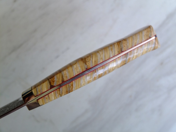 Griffschalen Mammutzahn Gyuto Damastmesser