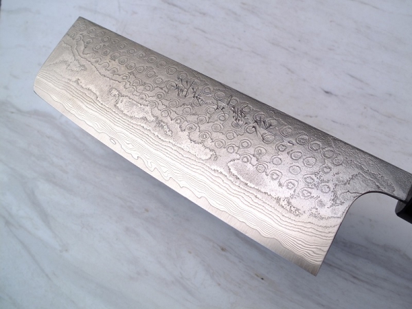 AZAI R2 Stahl Wa Nakiri 16 cm, handgeschmiedet und -signiert, rostfrei