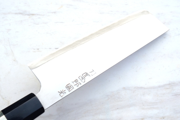 Shirou Kunimitsu Aogami  Nakiri 18 cm, handgeschmiedet mit Signatur, nicht rostfrei