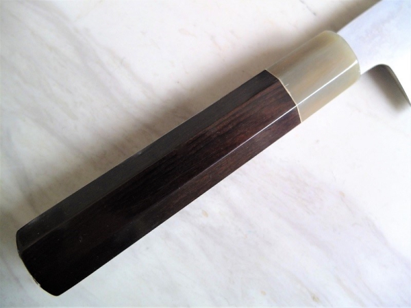 AOKI Gingami 3 Exklusiv Suminagashi Gyuto, 21 cm Klinge, handgeschmiedet und -signiert