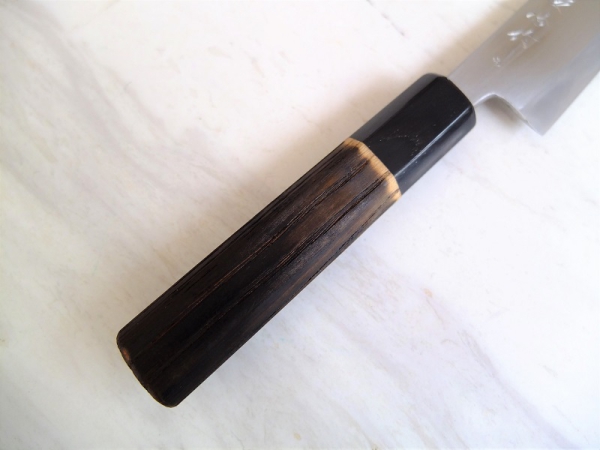 HEIJI Schmiede Migaki Kawamuki 10 cm Klinge mit Honbazuke, handgeschmiedet und -signiert, rostfrei