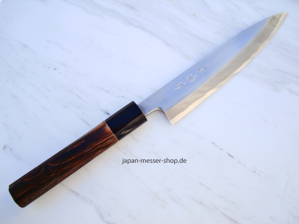 HEIJI Schmiede Atsuraeko Iwasaki Stahl Mini Yanagi, 15 cm Klinge mit Honbazuke, handgeschmiedet und -signiert, nicht rostfrei