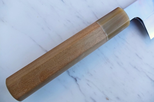 AOKI Shirogami 2 Spiegel Kamagata Usuba -Form 19,5 cm, Meisterstück, handgeschmiedet und -signiert
