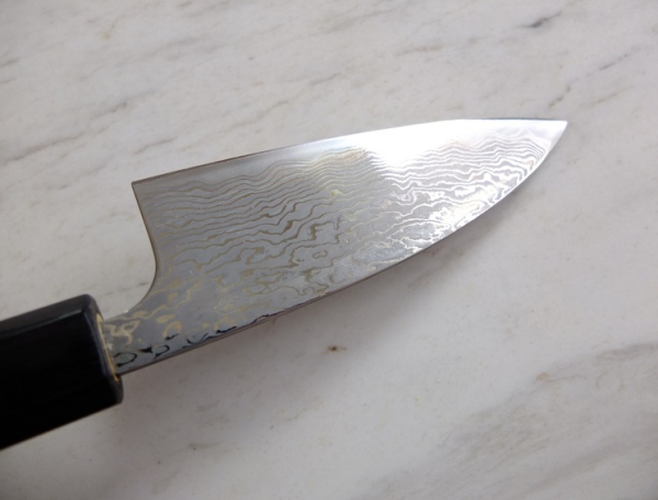 Sakon Shiraume SKD11 Damastmesser Wa Kobocho 10,5 cm, rostfrei