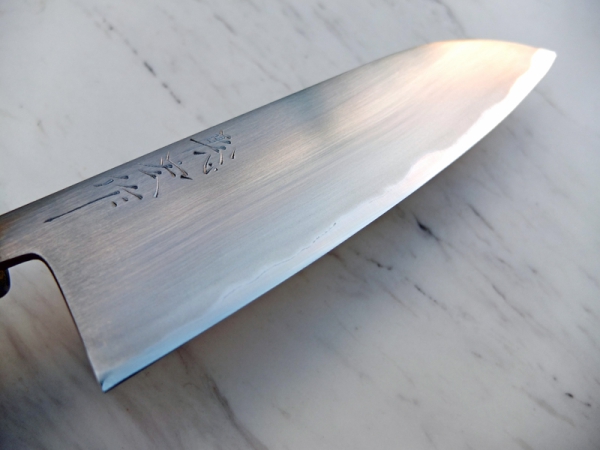 Wakui Shirogami 1 Warikomi Migaki Santoku 17 cm nicht rostfrei
