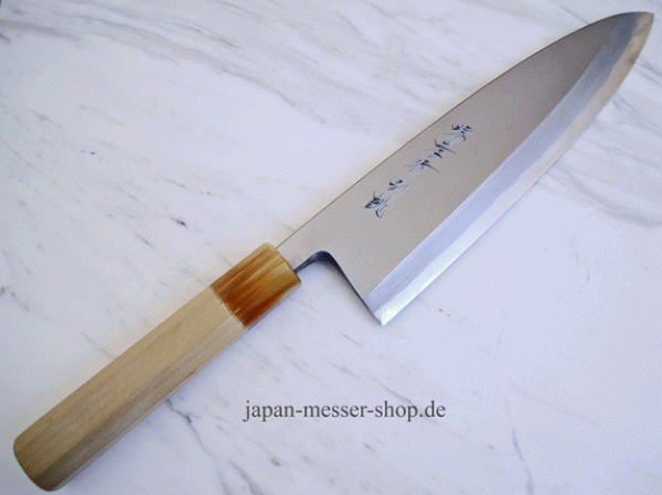 Tokujho Shirogami 2 Deba 21 cm, handgeschmiedet und signiert